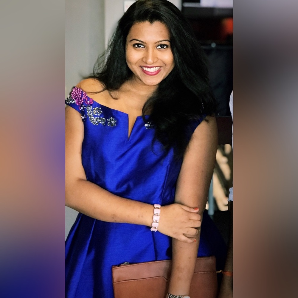 Embellished blue dress